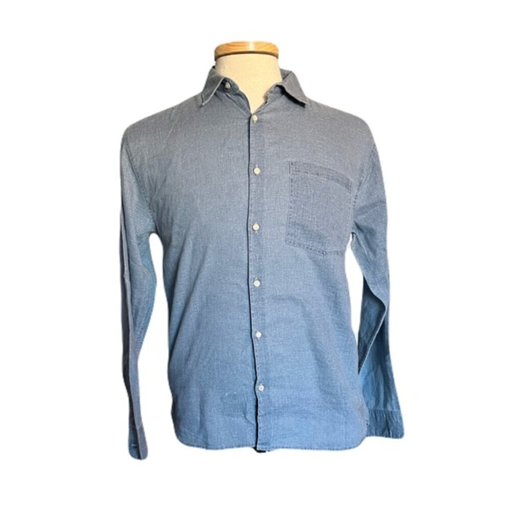 Zara 14 x 22 Blue Chambray Dress Shirt